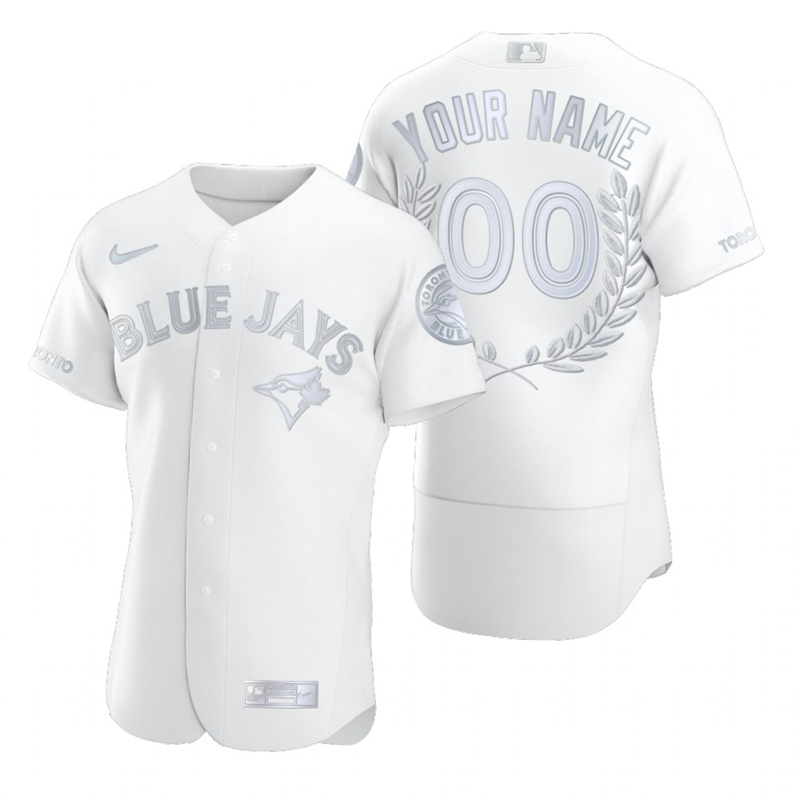 Toronto Blue Jays Custom Men Nike Platinum MLB MVP Limited Player Edition Jersey